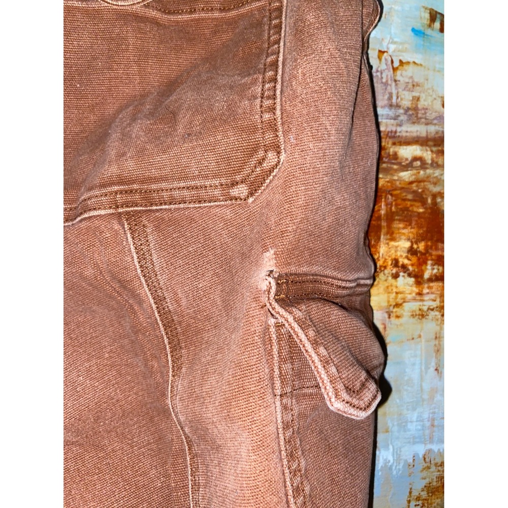 Duluth Trading Co Womens 18W Regular Brown Canvas Cargo Utility Pants‎ Workwear - Picture 4 of 5